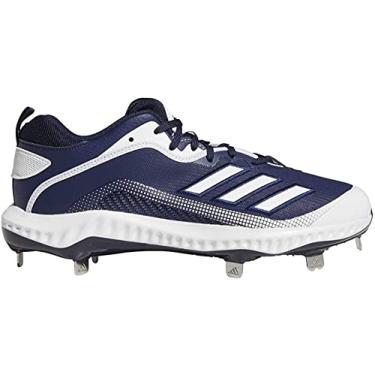 Imagem de adidas Tênis de beisebol masculino Fv9348, Azul marinho/branco/branco, 46