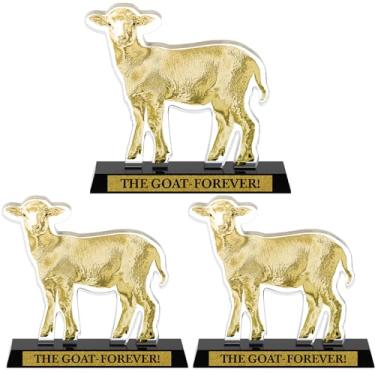 Imagem de Misdary Prêmio Troféu de Cabra 13,5 cm Prêmio Engraçado de Cabra Acrílico Ouro Troféu de Cabra Recompensa Presente de Apreciação para Adultos Colegas de Trabalho Amigos Vencedores Presente de