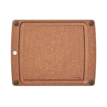 Imagem de Epicurean Tábua de corte multifuncional com pés antiderrapantes e sulcos para suco, 36 cm x 28 cm, noz-moscada
