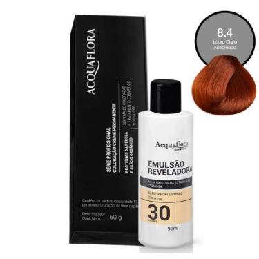 Imagem de Coloração Acquaflora 8.4 60g + Água Oxigenada 30 Volumes 90ml