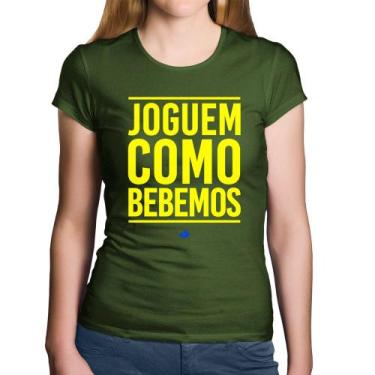 Imagem de Baby Look Algodão Joguem como bebemos (Copa do Mundo - Seleção Brasile