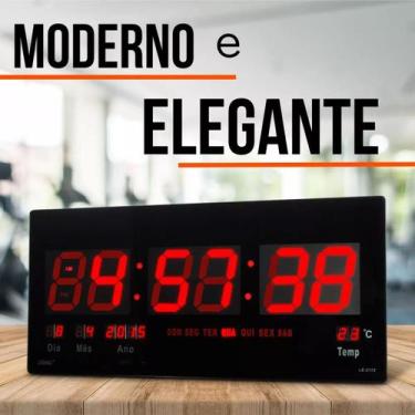 Imagem de Relógio Parede Led Digital Grande Data - SHOP ALTERNATIVO