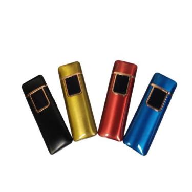 Imagem de Isqueiro eletrico bolso com entrada USB recarregavel Super Luxo Acende