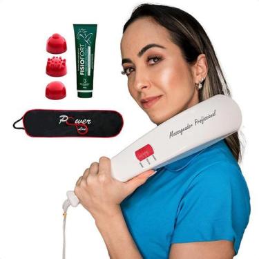 Imagem de Massageador Profissional Com Bolsa Nylon e Pomada Power Live, 110V