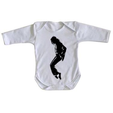 Imagem de body nenê criança roupa bebê manga longa Michael Jackson - Empório Dut