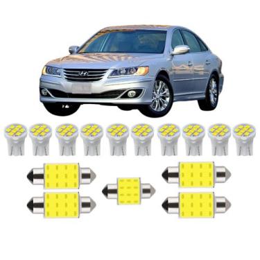 Imagem de Kit Lâmpada Led  Huyndai Azera 2005 a 2011 Teto Ré Placa Farolete Queb