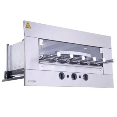 Imagem de Churrasqueira a Gás de Embutir Titan 6 Espetos Rotativos 220V