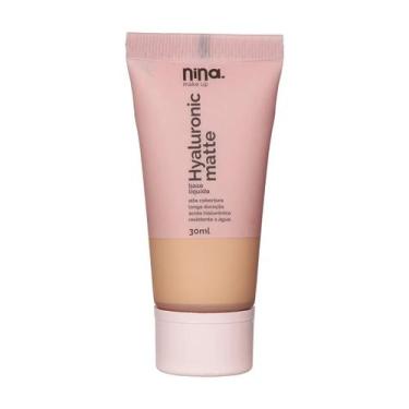 Imagem de Base Líquida Hyaluronic Matte Cor 03 Nina Make Up - 30ml