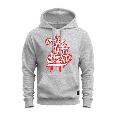Imagem de Moletom Drip Graffiti Estampado Agasalho Aconchegante - Nexstar, Cinza