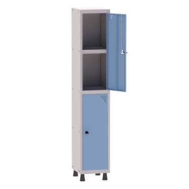 Imagem de Armário Guarda Volume Locker Roupeiro 1 Vão 02 Portas Com Prateleira G
