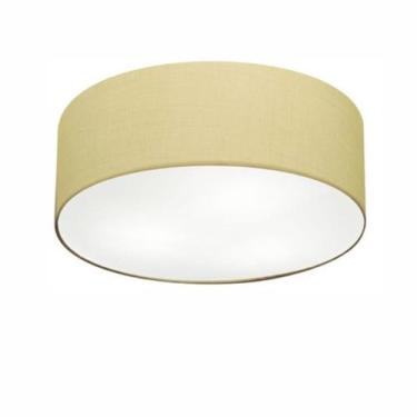 Imagem de Plafon Cilíndrico Vivare Md-3047 Cúpula em Tecido 45x15cm - Bivolt, Al