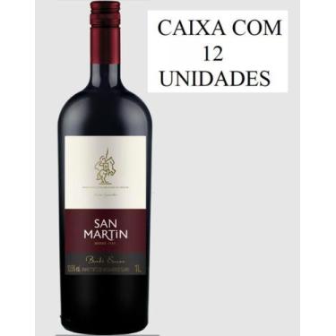 Imagem de Kit 12 Un Vinho San Martin Bordô Suave 1 L