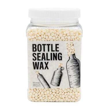 Imagem de Blended Waxes, Inc. Cera de vedação de garrafas, contas de lacre de cera pastilha para vedação de garrafas de vinho, cerveja e licor, selos entre 25-30 garrafas, 450 g, pérola marfim
