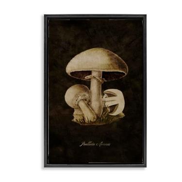 Imagem de Stupell Industries Arte de parede em tela flutuante de estudo de cogumelo Portobello por Tina Higgins Designs, Inc., moldura flutuante preta, 53 x 78 cm