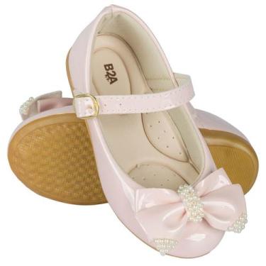 Imagem de Sapatilhas Infantil Bailarina Menina Vermelha Laço Perolado 2019 - B2A