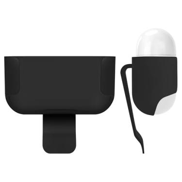 Imagem de Geekria Capa de fone de ouvido sem fio ultraleve com clipe de cinto, compatível com fones de ouvido sem fio verdadeiros Apple Airpods 3ª geração, porta de carregamento acessível (preto)