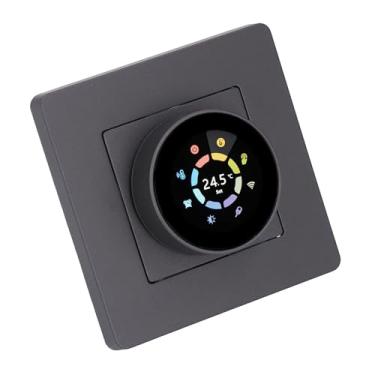 Imagem de Termostato Doméstico Termostato Inteligente Display Multifuncional Botão Giratório Controlador de Temperatura 5 Cores Retroiluminadas para Hotéis Vilas Escolas Shoppings