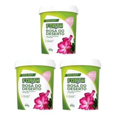 Imagem de 3 Unidades Adubo Fertilizante Mineral Forth Rosa Do Deserto 400g - FOR