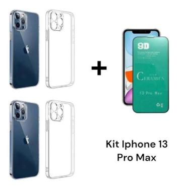 Imagem de 2UN Capinha Anti Impacto + 1UN Película De Cerâmica 9D para Iphone 13 