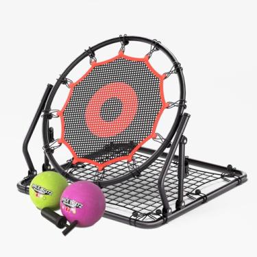 Imagem de Space Blitz Conjunto clássico de ricochetball para crianças – Bola de batida, rede de retorno com ângulos ajustáveis – portátil, fácil de montar, jogos de rede duráveis ao ar livre para escola, casa,