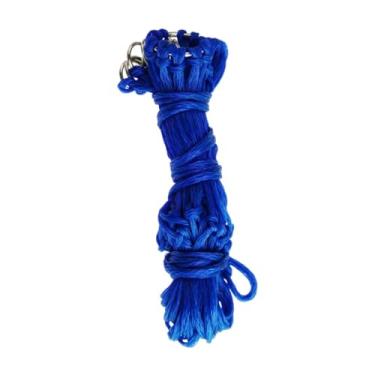 Imagem de Dynwave Rede de feno de alimentação lenta, alimentador de cavalos, fácil de pendurar malha de malha portátil, saco de feno, Blue 36inch