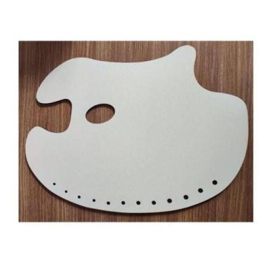 Imagem de Gode Paleta p/ Pintura em Formato Anatômico Oval Grande Branco 39x27 c
