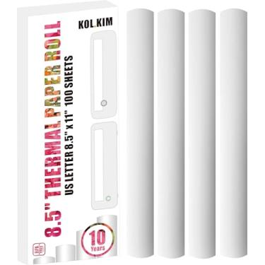 Imagem de Rolos de papel térmico 21,6 cm x 28 cm compatíveis com Gloryang & JADENS PD-A4 papel de impressora térmica para Phomemo M832 M834 papel de impressora sem tinta para impressora térmica Aixiqee A80 A81