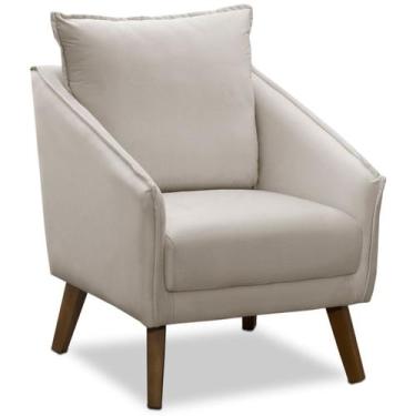 Imagem de Poltrona para Sala e Escritório Decorativa Ellen - Konfort, Veludo Beg