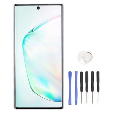 Imagem de Conjunto de tela de toque LCD para Note 10, 6,3 pol. Tela LCD Touch Screen Digitalizador com Moldura, Ferramentas para Note10 Tela sem resposta, Envelhecimento, Alto (Prata)