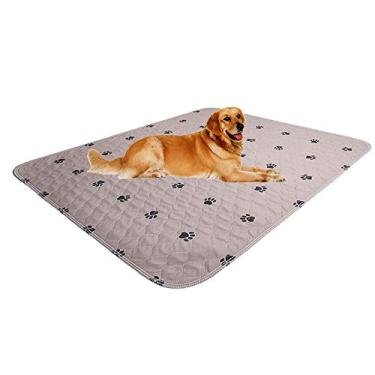 Imagem de Almofada reutilizável para mijo SincoPet + luvas de cuidados para filhotes de cachorro grátis/acolchoada, rápida absorção, lavável à máquina, almofada para Whelping Cão/almofada de treinamento para filhotes à prova d'água/almofadas para absorção de casaSincoPet 1 Pack (72"x72") marrom