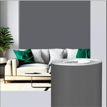 Imagem de Papel de Parede Adesivo Lavável Envelopamento Antimanchas 5 metros (Cinza Fosco)