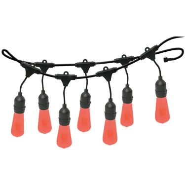 Imagem de Varal de Luzes 10M Bivolt com 10 Lâmpadas Vermelho 220v Foxlux