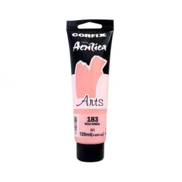 Imagem de Tinta Acrílica 120ml G1 183 Rosa Veneza Corfix, 183 - ROSA VENEZA