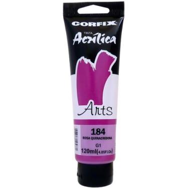 Imagem de Tinta Acrílica Arts Corfix 120ml G1 - 85120, 184 - ROSA QUINACRIDONA