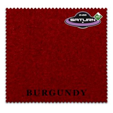 Imagem de Championship Saturn II Teflon Bilhar mesa de bilhar pano de feltro 590 ml - com pontos - trilhos pré-cortados - Revendedor autorizado (Borgonha, 2,4 m)