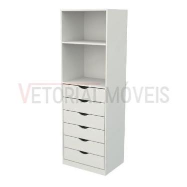 Imagem de Armário Colmeia Mirela M45 Mdf Closet Loja Expositor Livros