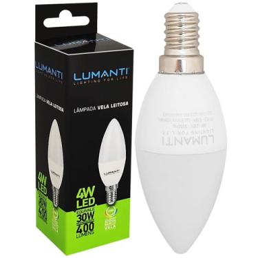 Imagem de Lâmpada Led Vela Lisa Leitosa 4W 220V E14 Branco Frio - LUMANTI, 220V