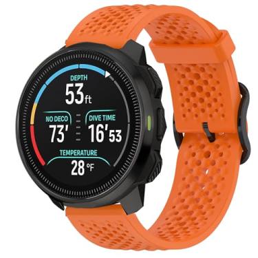 Imagem de Compatível com pulseiras SUUNTO OCEAN, pulseira de silicone de 20 mm, 22 mm com fivela de metal compatível com SUUNTO OCEAN, RACE, RACE S, VERTICAL, 9 PEAK, 9 PEAK PRO, 5 Peak, 3 Smartwatch (laranja