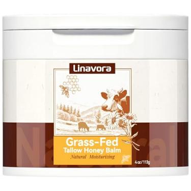 Imagem de Linavora Bálsamo De Sebo E Mel – Hidratante Natural Com Sebo Bovino Alimentado Com Capim Para A Pele, Mel, Vitamina E – Sem Perfume, 113G – Ideal Para Cuidados Com O Rosto E O Corpo