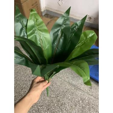 Imagem de 2 peças de samambaias ninho de pássaros, plantas falsas, 47 cm, arbusto tropical artificial, dracaena, verde, para ambientes internos e externos, casa, escritório, varanda, jardim, quintal, decoração