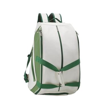 Imagem de simhoa Mochila de Pickleball, Bolsa de Tênis, Grande Capacidade, Portátil, Armazenamento de Raquetes, Mochila para Raquetes de Badminton, Bolsa para, Branco E Verde