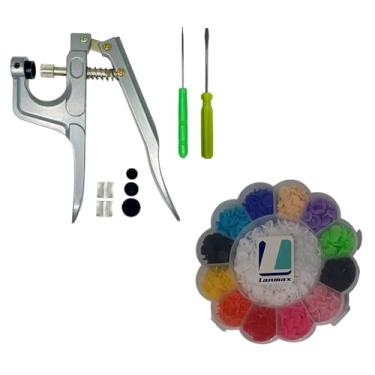 Imagem de Alicate Pressão Pregar Botão Ritas + Box 180 Botões Rita 12mm N°12 Com Estojo com Divisões Perfeito Para Iniciantes E Profissionais Conforto E Eficiência No Seu Trabalho Artesanal