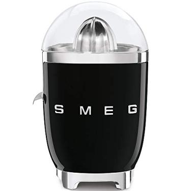 Imagem de SMEG Espremedor de frutas cítricas estilo retrô dos anos 50 com bico sem gotejamento, ativação automática e tensão eficiente, preto