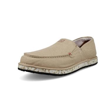 Imagem de Twisted X Sapato masculino Circular Project Slip-On, moc Toe, Linho creme, 46