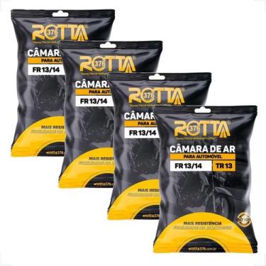 Imagem de Kit 4 Câmaras De Ar 165 60r14 A 185 70r13 Aro 13 14 Veiculos - ROTTA