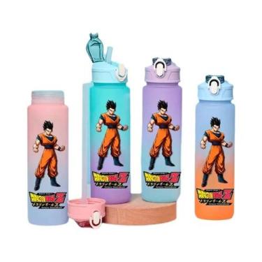 Imagem de Grande Capacidade 750 Ml Dragon Ball Son Goku Gohan Gradiente Palha Ga
