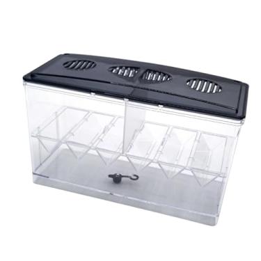 Imagem de Generic Caixa de isolamento flutuante com divisória, fácil de limpar, incubadora, aquário, caixa de reprodução para camarão, peixe-palhaço e guppies