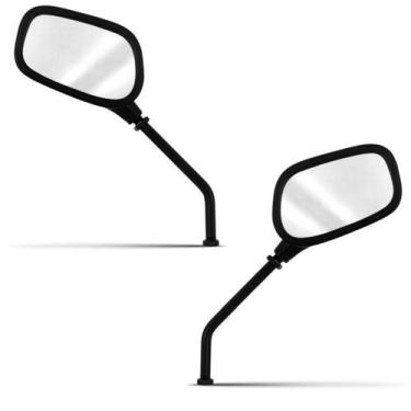 Imagem de Espelho Retrovisor Par Esportivo Oval Pro Tork, PRETO