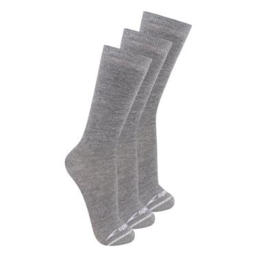 Imagem de Kit com 3 Pares de Meias Esportiva Cano Longo Speedo 8026, Cinza, 33-3
