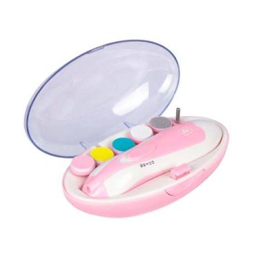 Imagem de Cortador Unha Elétrico Bebê Com 6 Refis Estojo Luz Pimpolho